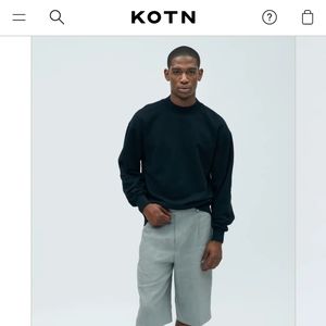 Kotn Mock Neck Black Sweatshirt